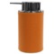 Soap Dispenser, Round, Made From Faux Leather In Orange Finish